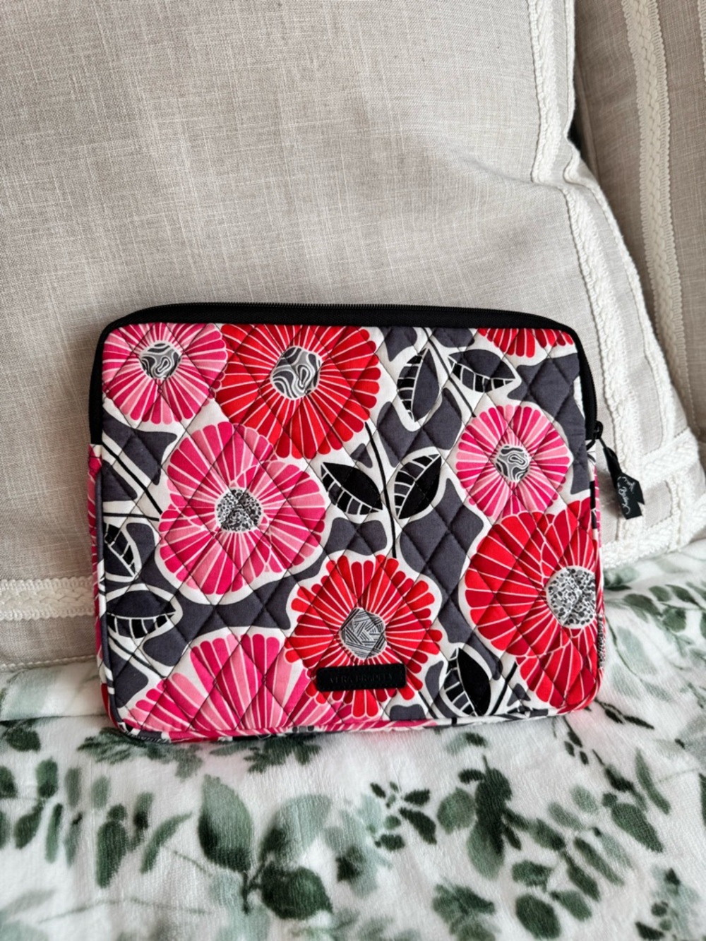 Vera Bradley Pink and Red Floral Quilted Tablet Case